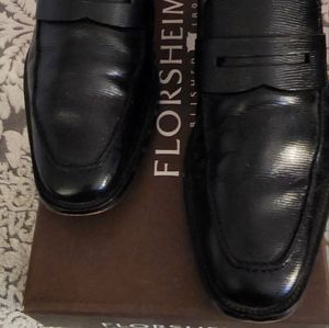 Mens dress shoes size 7.D Fkorsheim 11553 Pennella Pny SL Ebony used like new